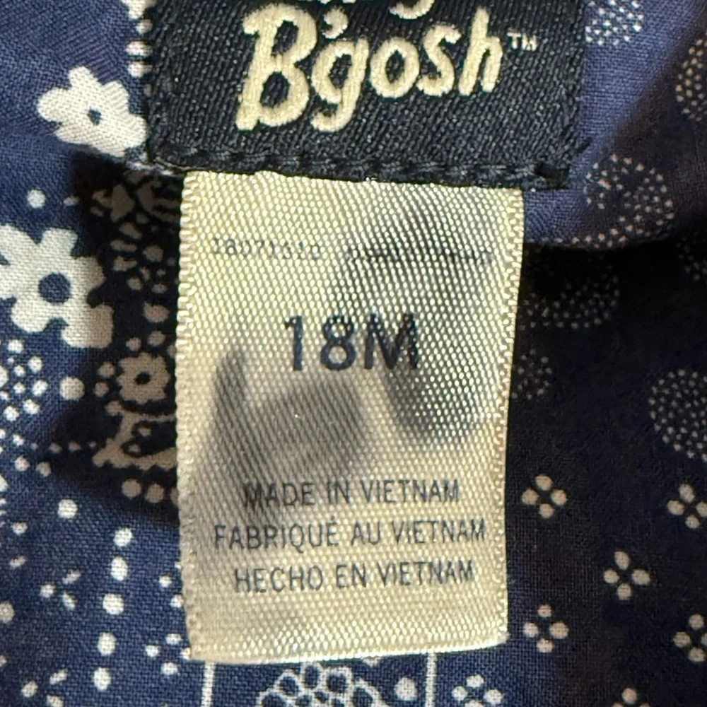 OshKosh B’gosh Baby‎ Boy Navy Poplin Logo Bomber Jacket 18M 👶🧥